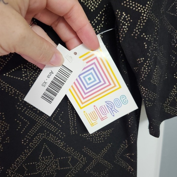 LuLaRoe Ana Black Geometric Long Sleeve Dress Woman's XS - Picture 5 of 5